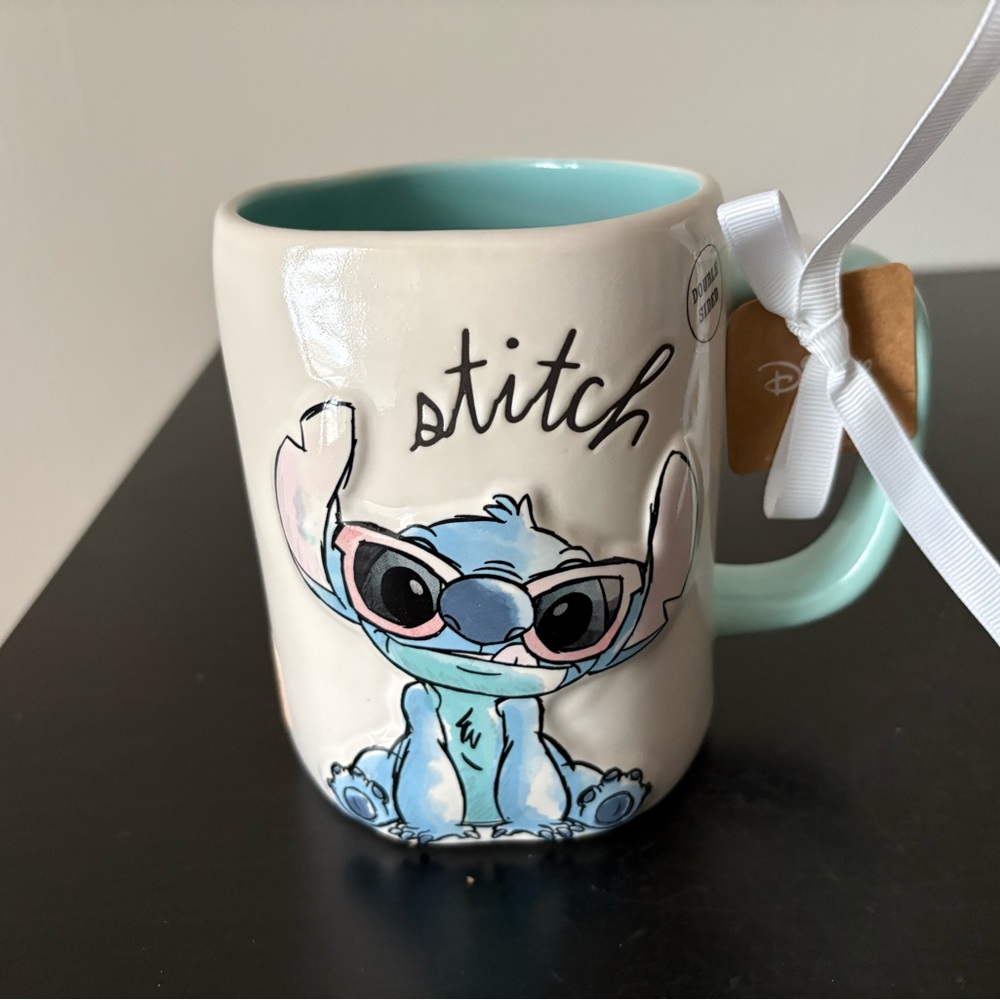 New Rae Dunn Stitch ALOHA Double Sided Mug